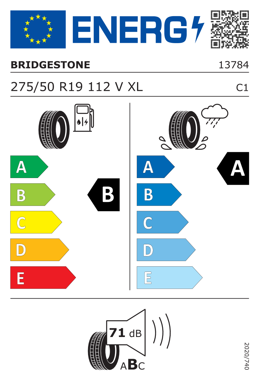 Etykieta opony 13784