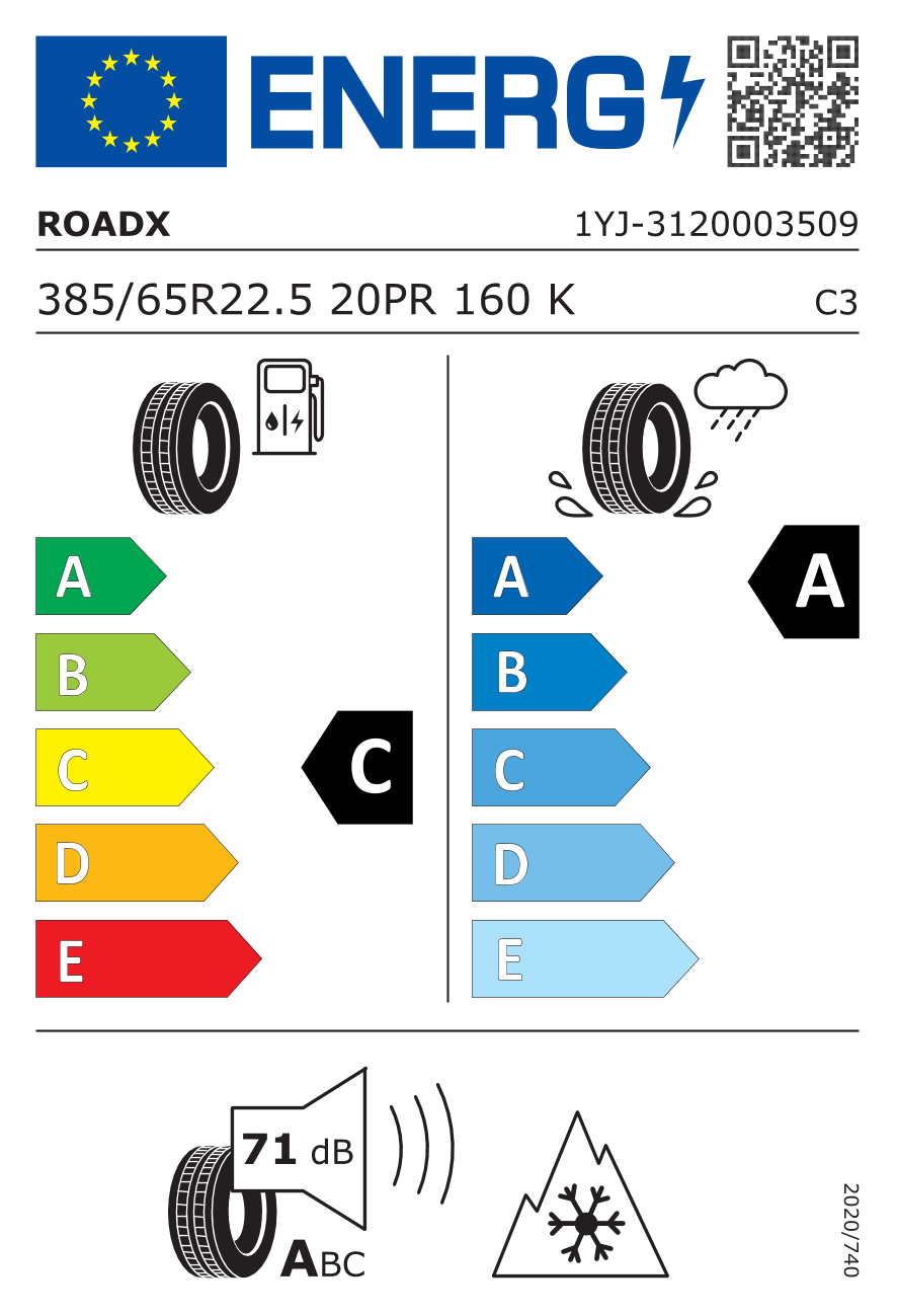 Etykieta opony 3120003509