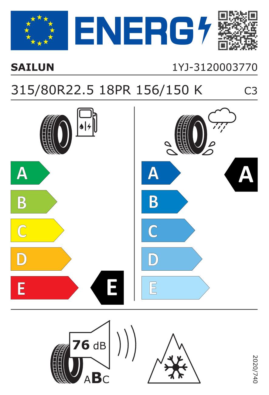 Etykieta opony 3120003770