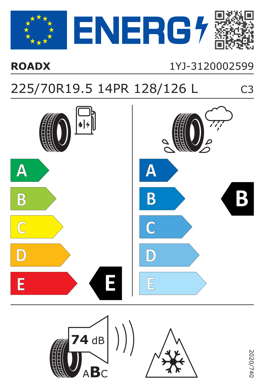 Etykieta opony 3120002599