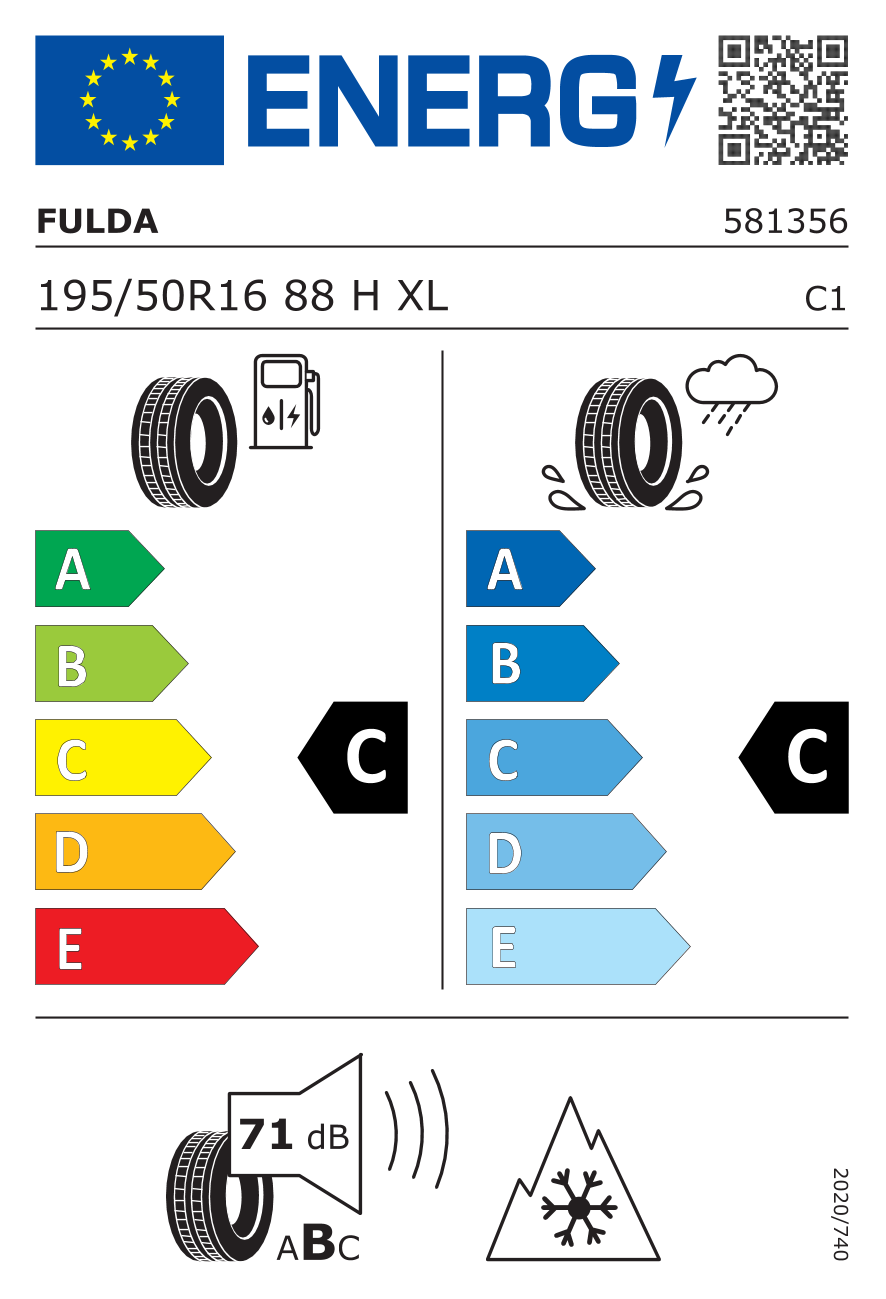 Etykieta opony 581356