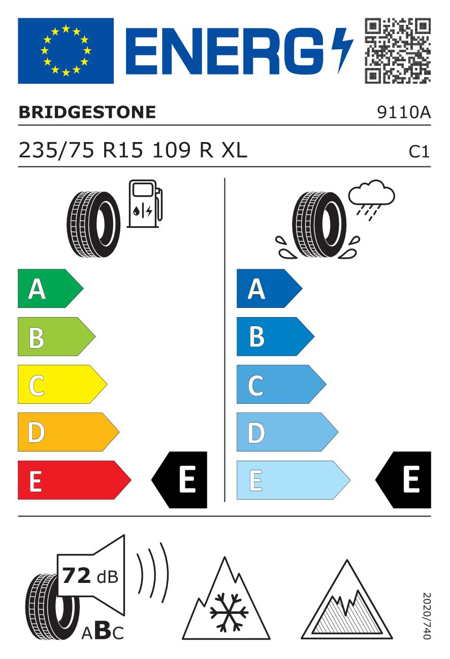 Etykieta opony 9110